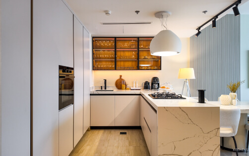 Minimalist Marble Kitchen